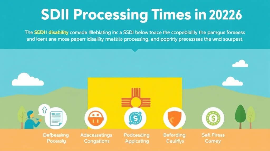 Action-oriented illustration showing how to apply SSDI Processing Times in New Mexico (2026): How Long to Wait