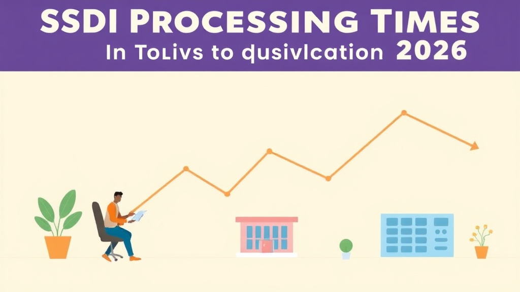 Educational graphic covering the essentials of SSDI Processing Times in South Carolina (2026): How Long to Wait