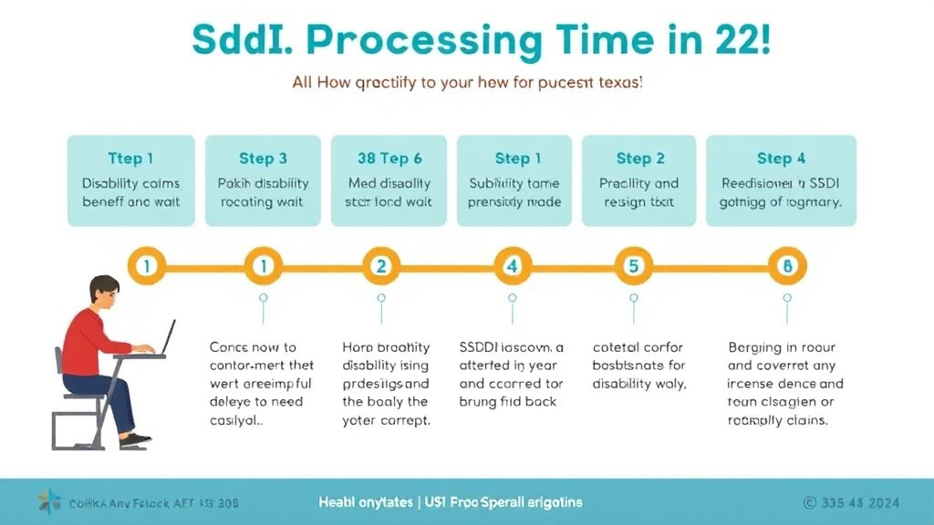 Action-oriented illustration showing how to apply SSDI Processing Times in Texas (2026): How Long to Wait
