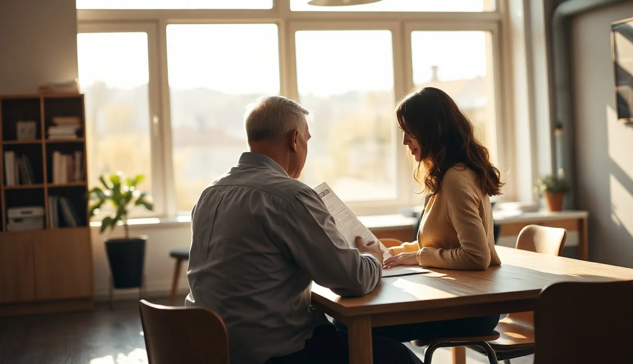 A disability claimant meeting with a Tennessee attorney to review his case
