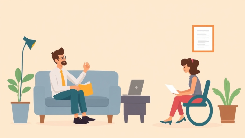 A professional illustration depicting self-Employment and SSDI: Special Rules and Pitfalls