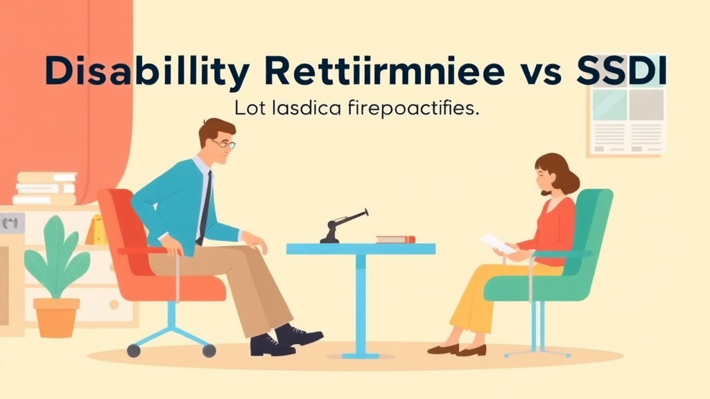 Visual overview of disability Retirement vs SSDI: Understanding the Difference with key concepts highlighted