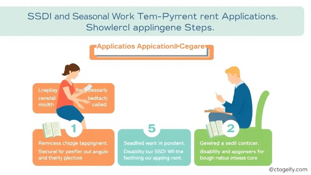 Process flow illustration for putting SSDI and Seasonal Work: Temporary Employment Rules into action