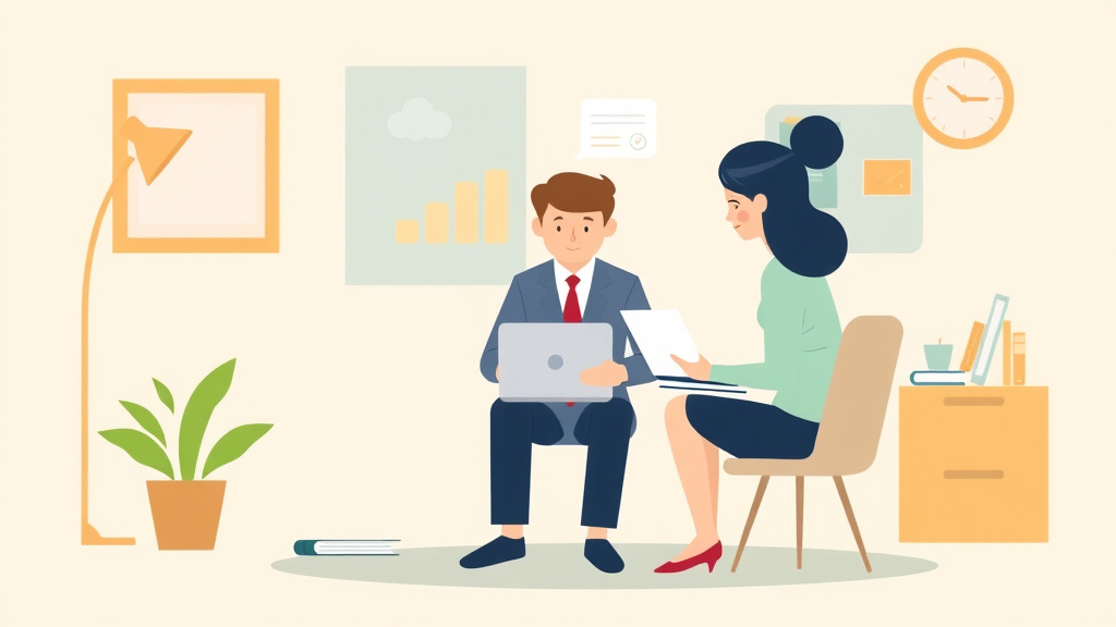 A professional illustration depicting SSDI and Online Teaching/Tutoring