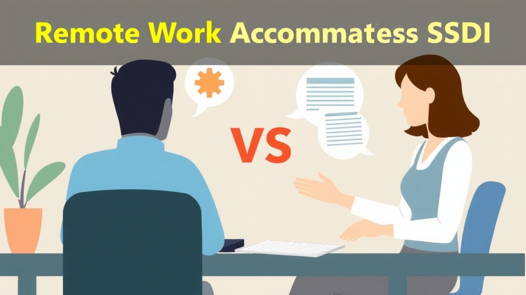 Process flow illustration for putting remote Work Accommodations vs SSDI: Making the Decision into action