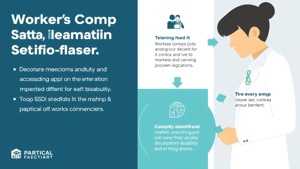 Process flow illustration for putting workers' Comp Settlement and SSDI: Impact on Benefits into action