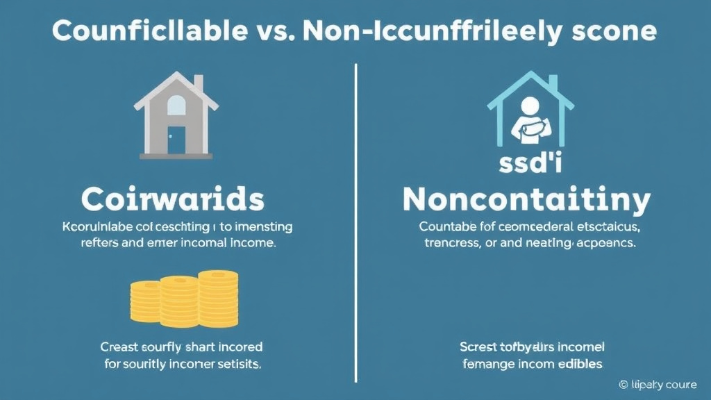 Practical workflow diagram for countable vs Non-Countable Income for SSDI and SSI