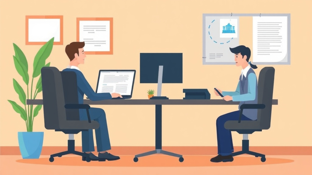 A professional illustration depicting SSDI for Office Workers: Qualifying Conditions and Application Tips