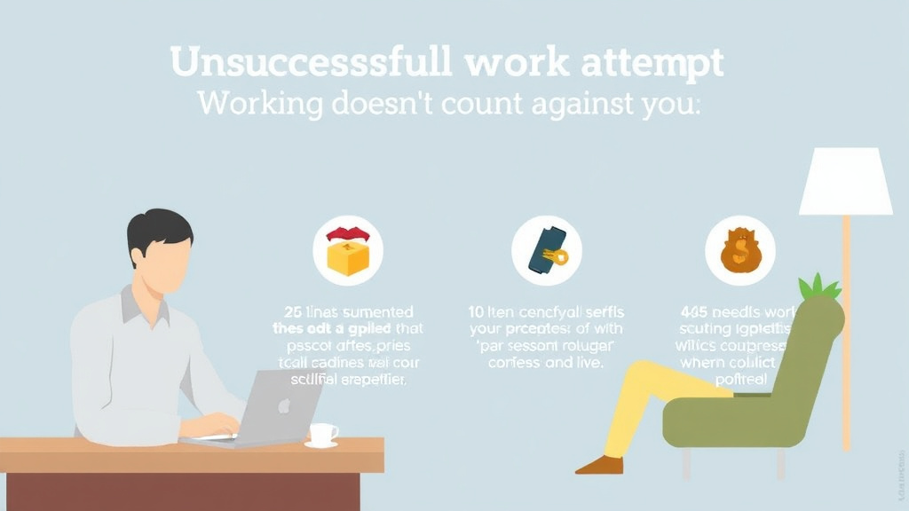 Step-by-step visual guide for implementing unsuccessful Work Attempt: When Working Doesn't Count Against You
